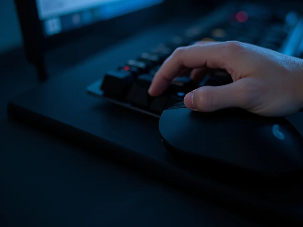 Hands on a keyboard and mouse at the Helix analyst desk during the broadcast